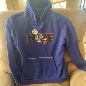 Boys Nike Hoodie XL purple Looney Tunes Bigs Bunny Basketball Sweatshirt